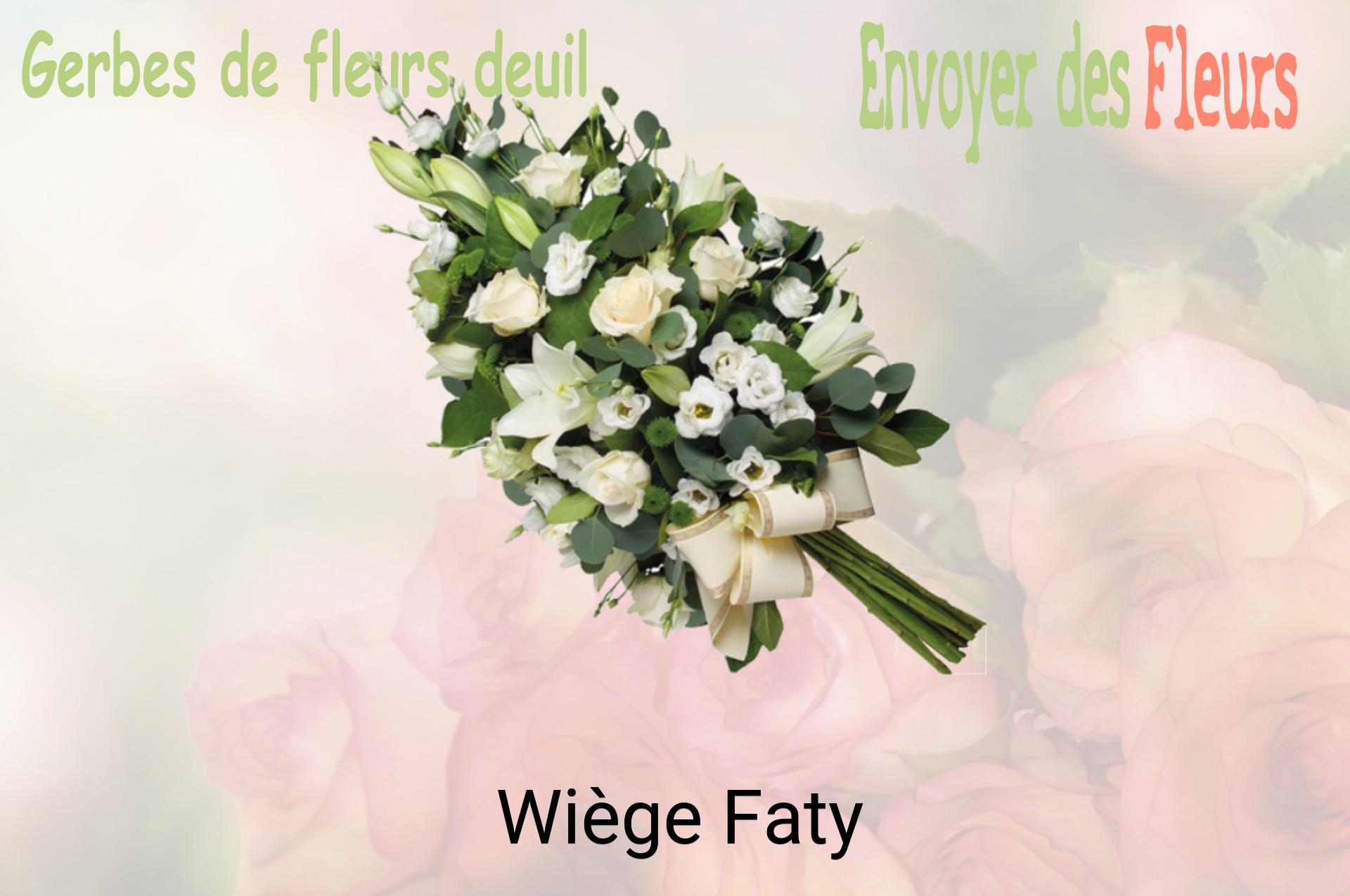 Gerbe de fleurs de deuil livrée à Wiège-Faty